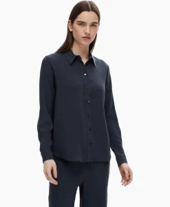 Selected Femme Blouse Viva Ls Shirt Noos Donker Blauw