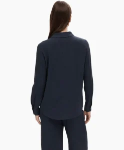 Selected Femme Blouse Viva Ls Shirt Noos Donker Blauw