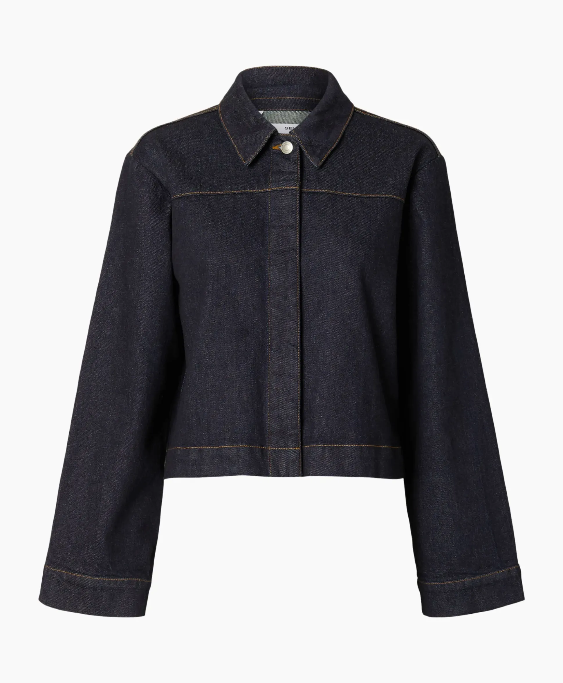 Selected Femme Jack Lisa Boxy Denim Jacket D2 Donker Blauw