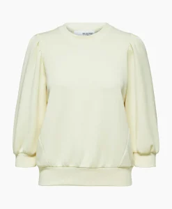 Selected Femme Sweater Tenny 3/4 Sweat Top Noos Wit