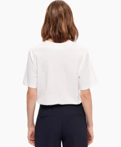 Selected Femme T-Shirt Korte Mouw Vilja Ss Printed Tee W Noos Wit