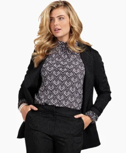 Studio Anneloes Blazer Sence Orn. Jacquard Zwart