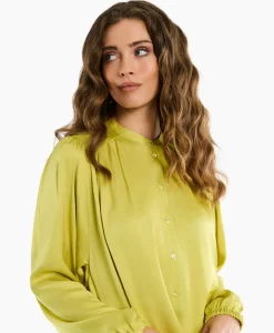 Studio Anneloes Blouse Birdie Ls Satin Geel