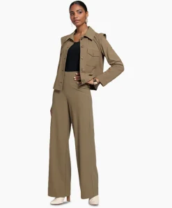 Studio Anneloes Broek Alex Bonded Trousers Bruin Dessin