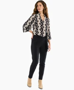 Studio Anneloes Broek Katlyn Shiny Bnd Trousers Zwart