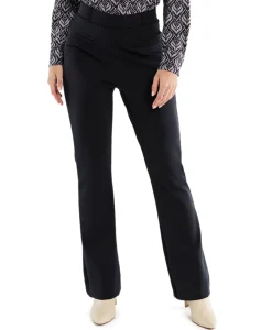 Studio Anneloes Broek Lio Shiny Bnd Flair Trousers Zwart