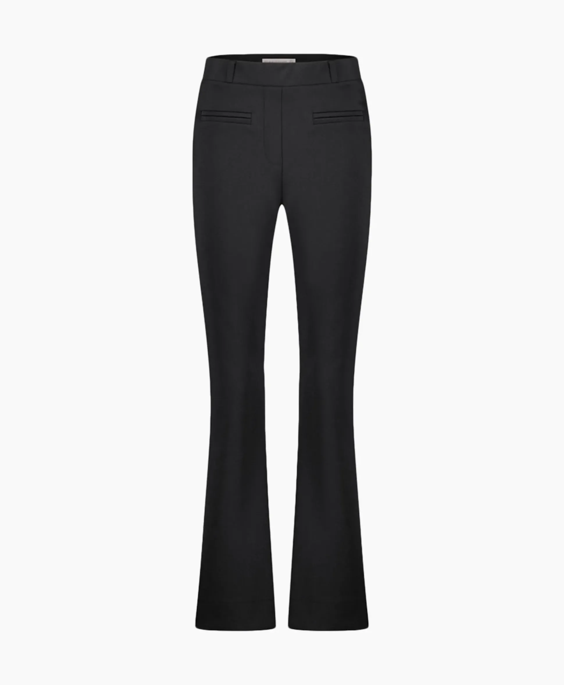 Studio Anneloes Broek Lio Shiny Bnd Flair Trousers Zwart