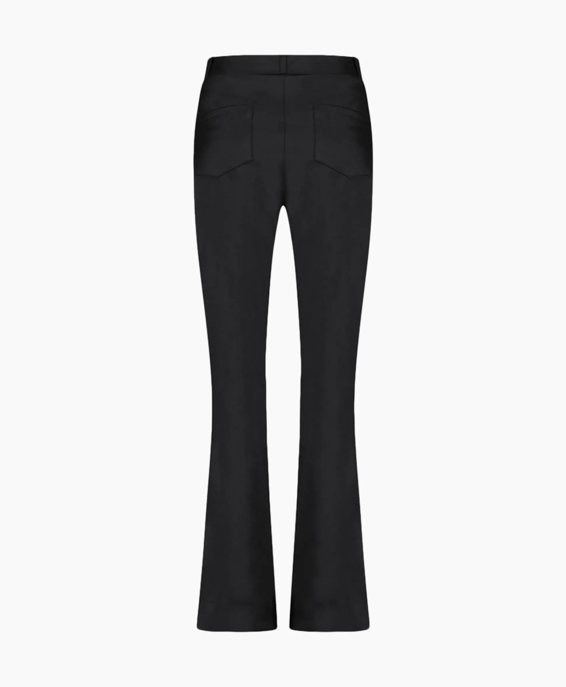 Studio Anneloes Broek Lio Shiny Bnd Flair Trousers Zwart