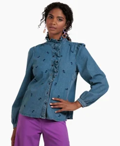 Studio Anneloes Broek Lola Embroidery Denim Blouse Jeans