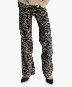 Studio Anneloes Broek Marilon Flower Trousers Zand