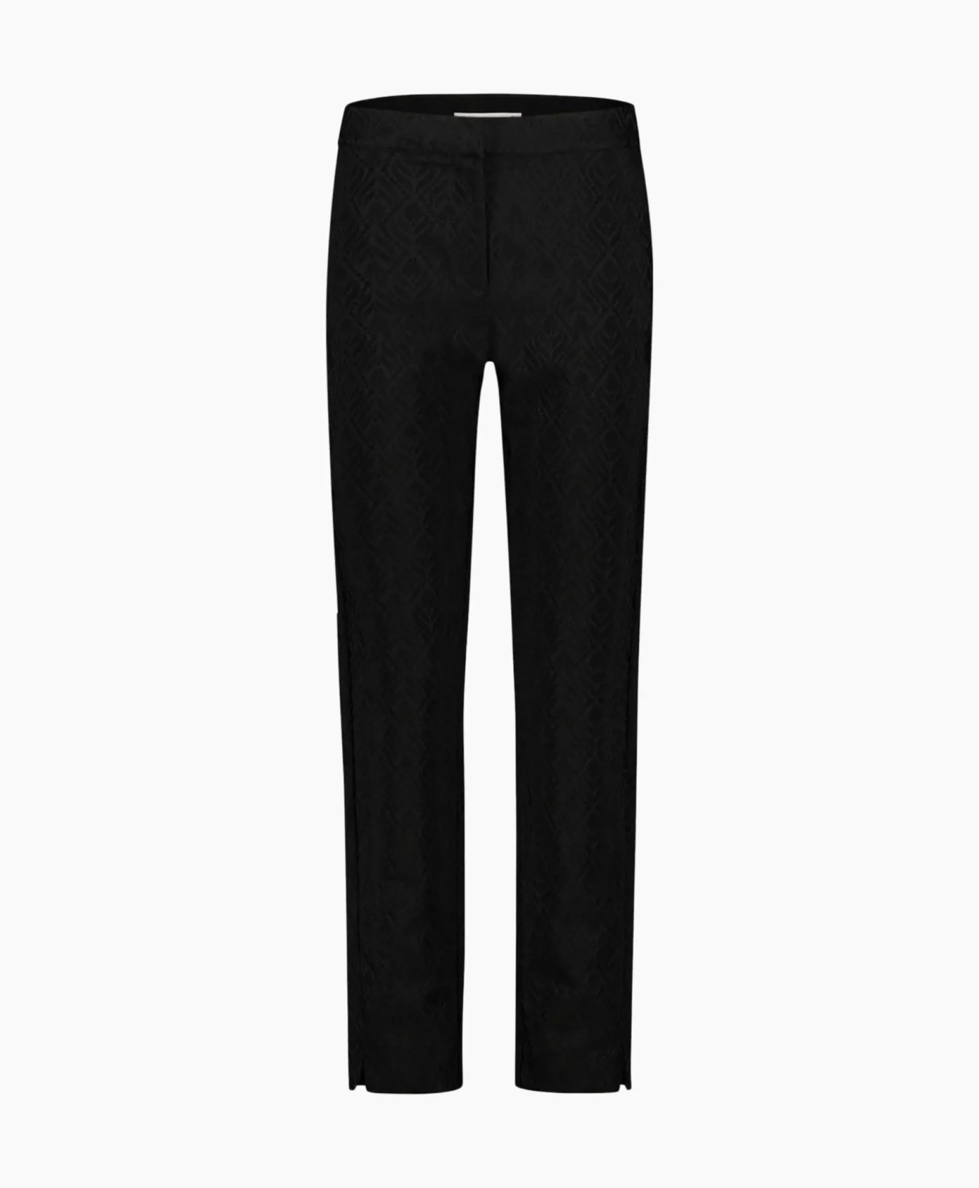Studio Anneloes Broek Mira Ornament Jacquard Trousers Zwart