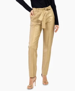 Studio Anneloes Broek Mita Faux Leather Trousers Goud