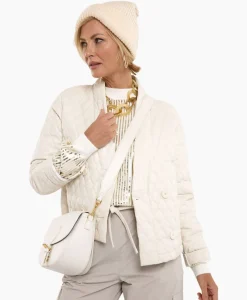 Studio Anneloes Jack James Quilted Leather Jacket Off White