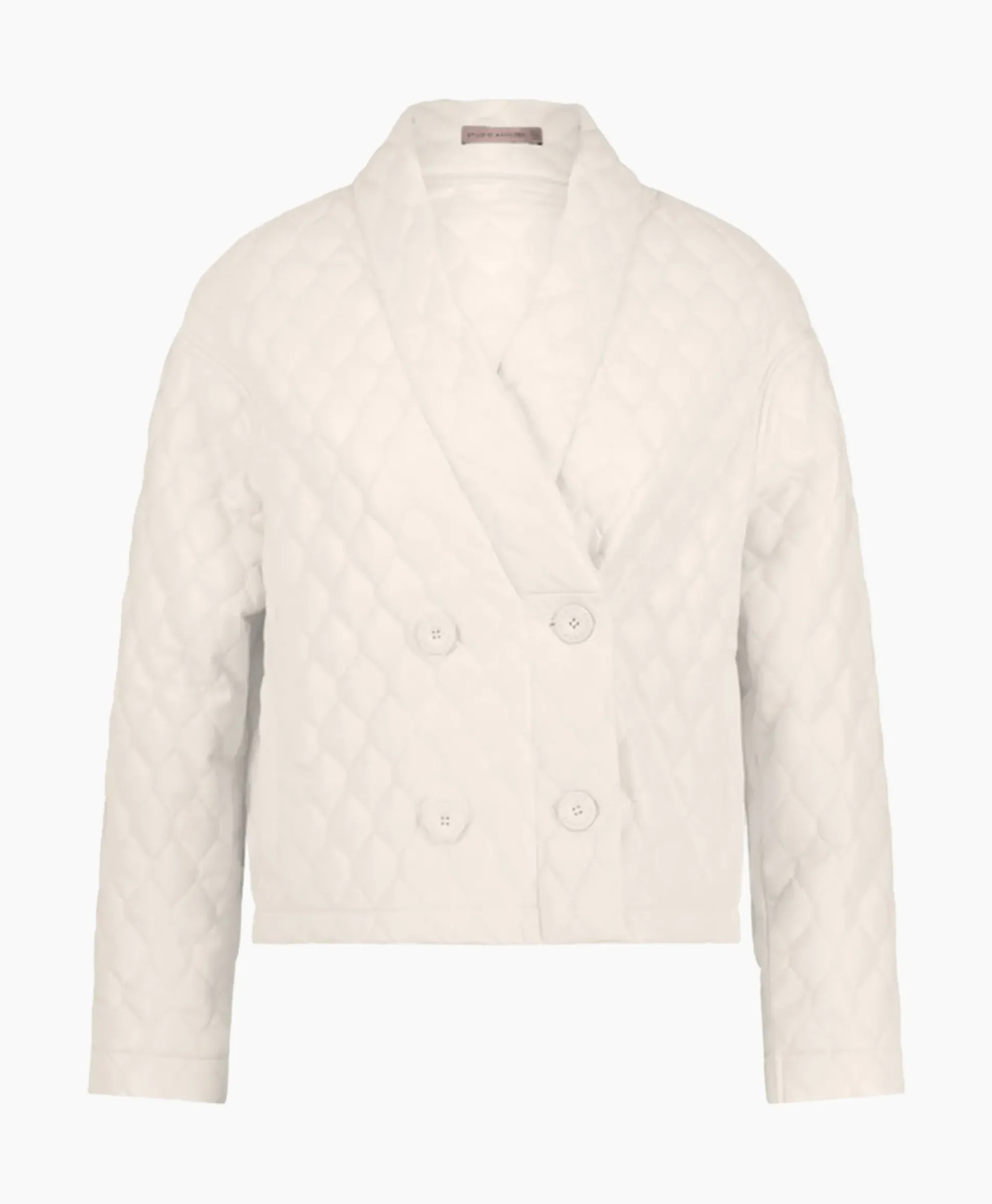 Studio Anneloes Jack James Quilted Leather Jacket Off White