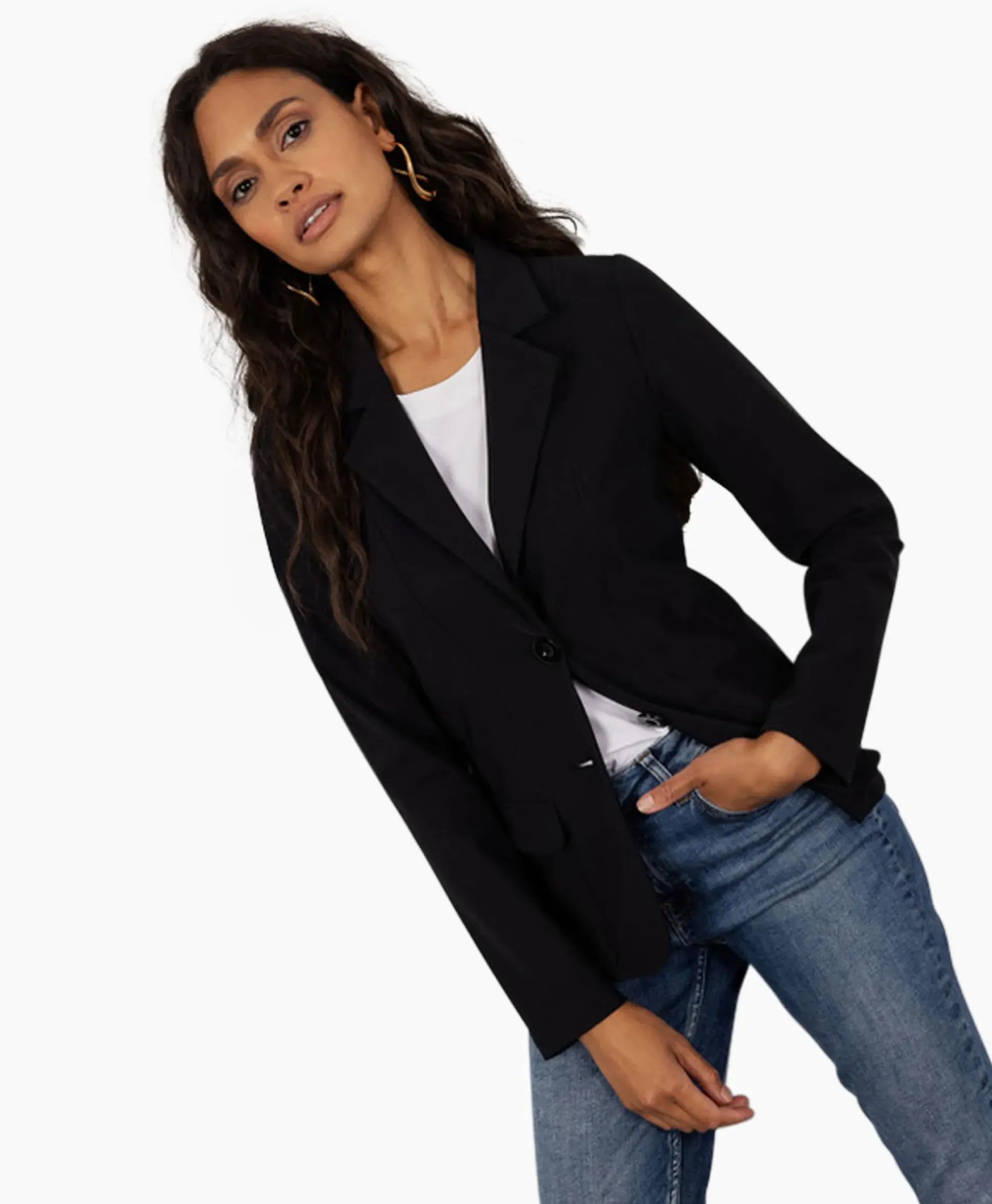 Studio Anneloes Jasje Bright Bonded Blazer Zwart