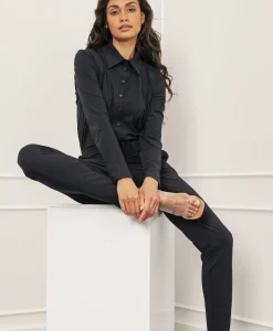 Studio Anneloes Jumpsuit Angelique Ls Donker Blauw