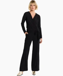 Studio Anneloes Jumpsuit Malia Pinstripe Zwart Dessin