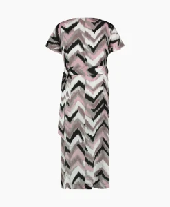 Studio Anneloes Jurk Juno Satin Wrap Dress Ecru