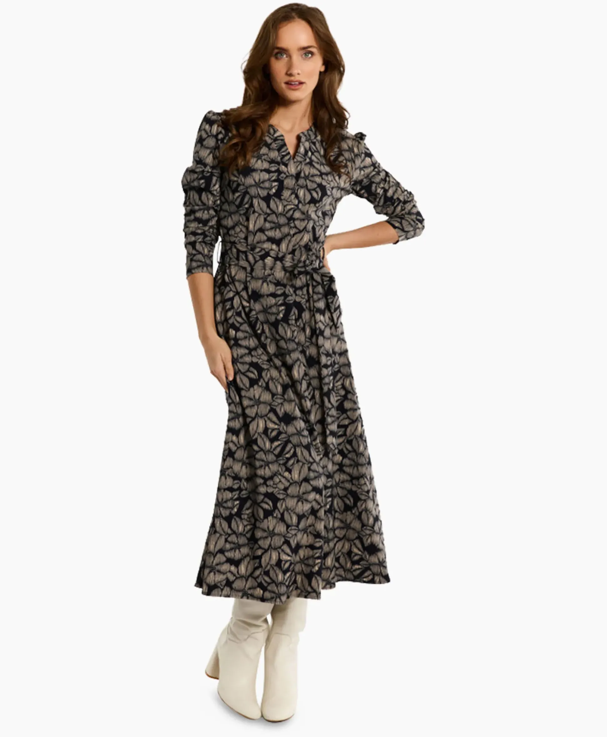Studio Anneloes Jurk Sira Flower Dress Zand
