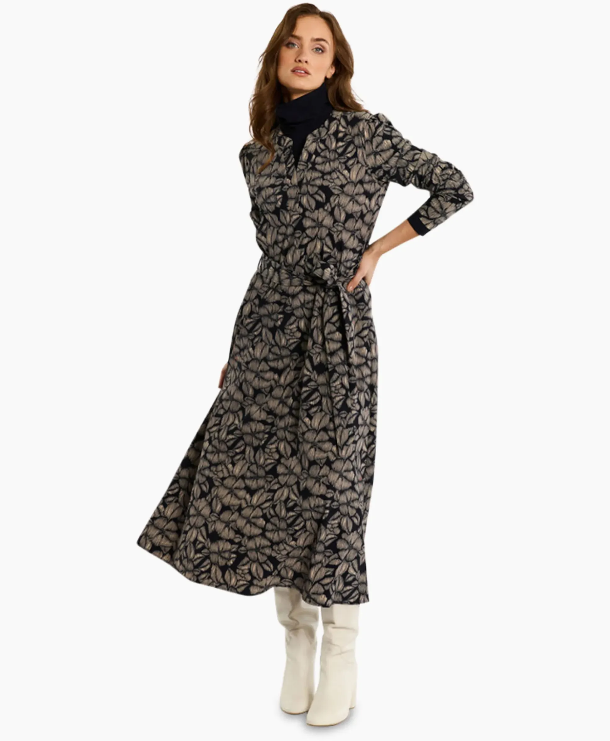 Studio Anneloes Jurk Sira Flower Dress Zand
