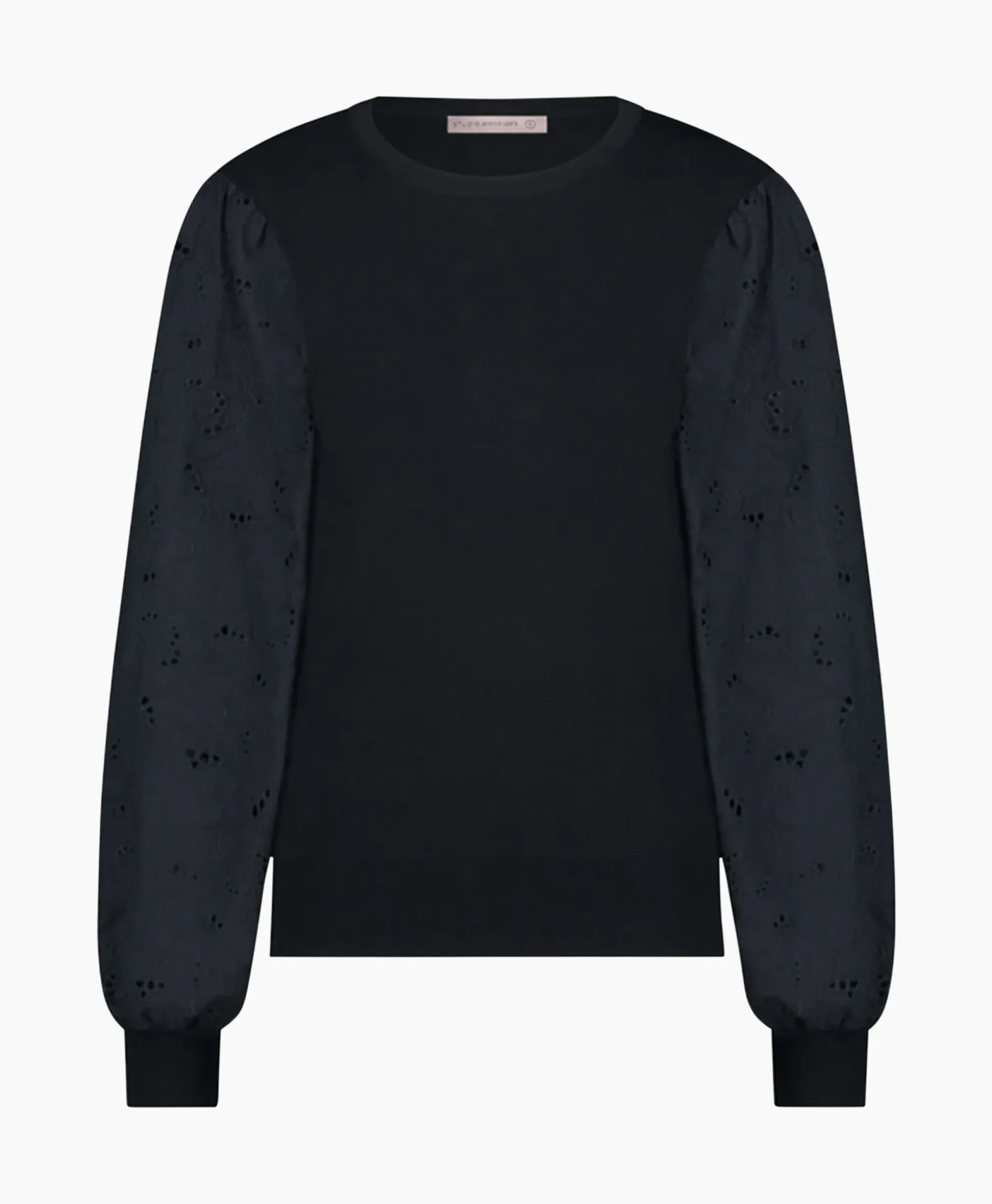 Studio Anneloes Pullover Deana Flower Broderie Donker Blauw