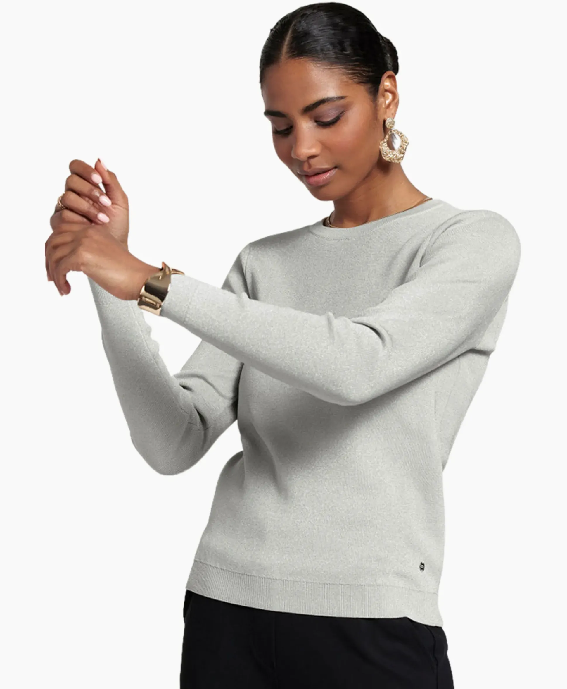Studio Anneloes Pullover Luna Lurex Off White