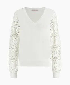 Studio Anneloes Pullover Dinah Crochet Off White