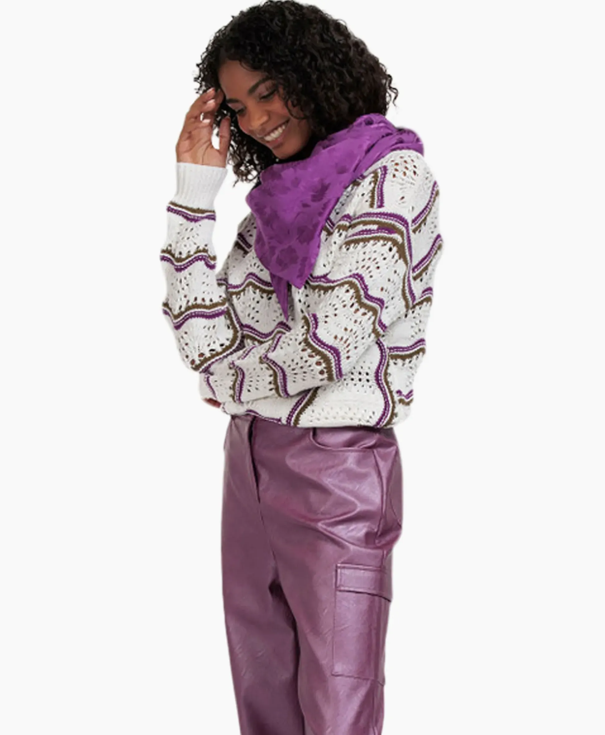 Studio Anneloes Pullover Leana Ajour Ecru