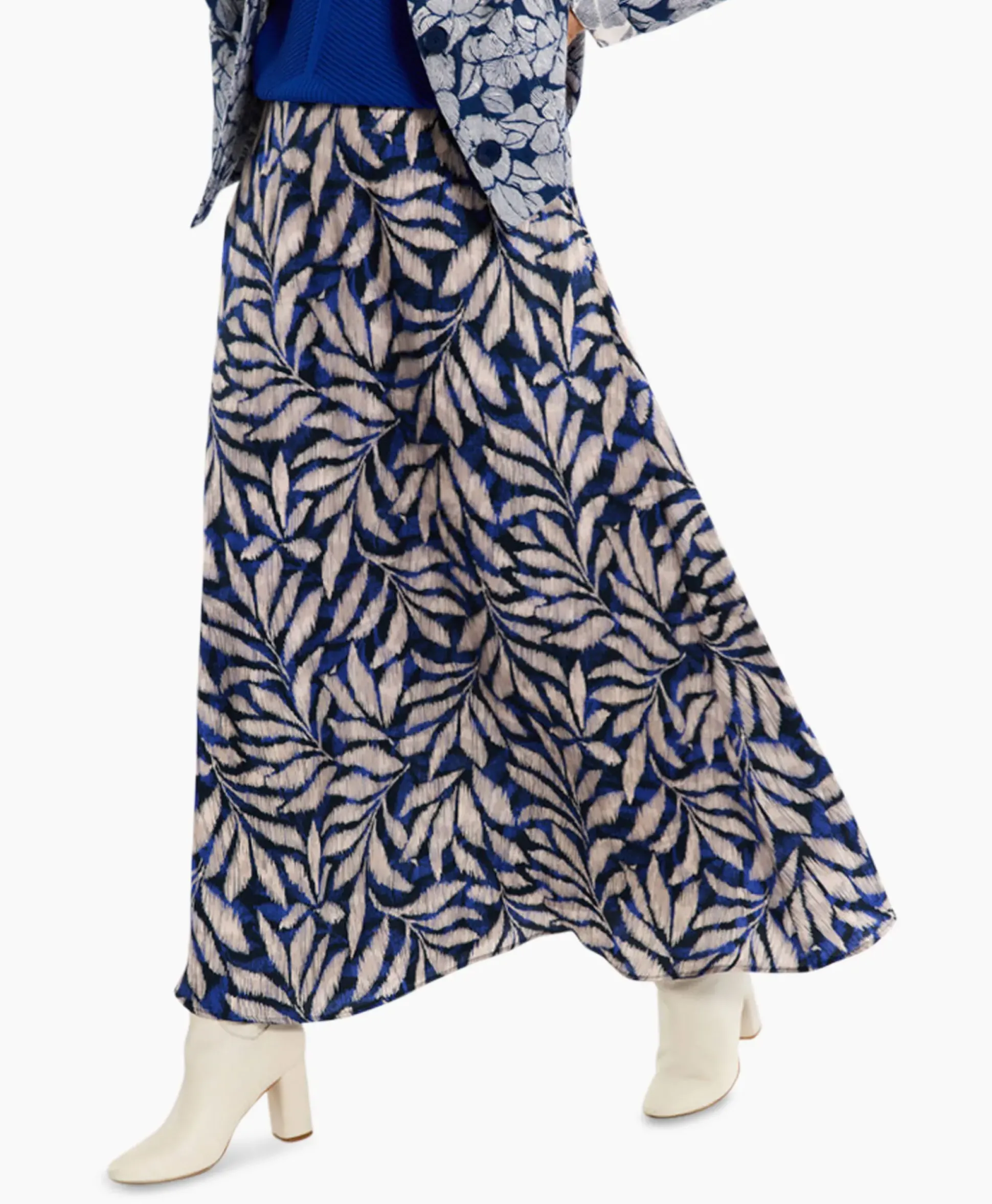 Studio Anneloes Rok Janou Satin Flower Skirt Blauw