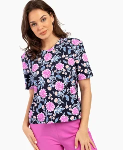 Studio Anneloes Top & T-Shirt Lott Flower Tee Roze