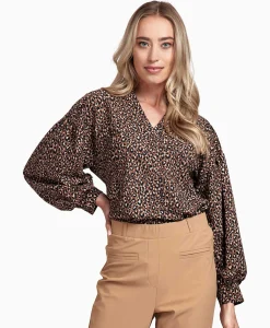 Studio Anneloes Top Julia Leopard Bruin