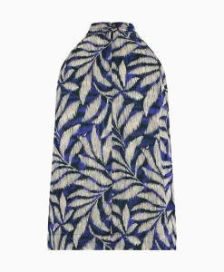 Studio Anneloes Top Sara Satin Big Flower Blauw