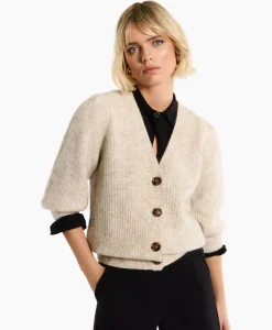 Studio Anneloes Vest Mandy Mohair Cardigan Zand