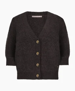 Studio Anneloes Vest Mandy Mohair Cardigan Bruin