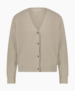 Studio Anneloes Vest Olivian Soft Cardigan Zand