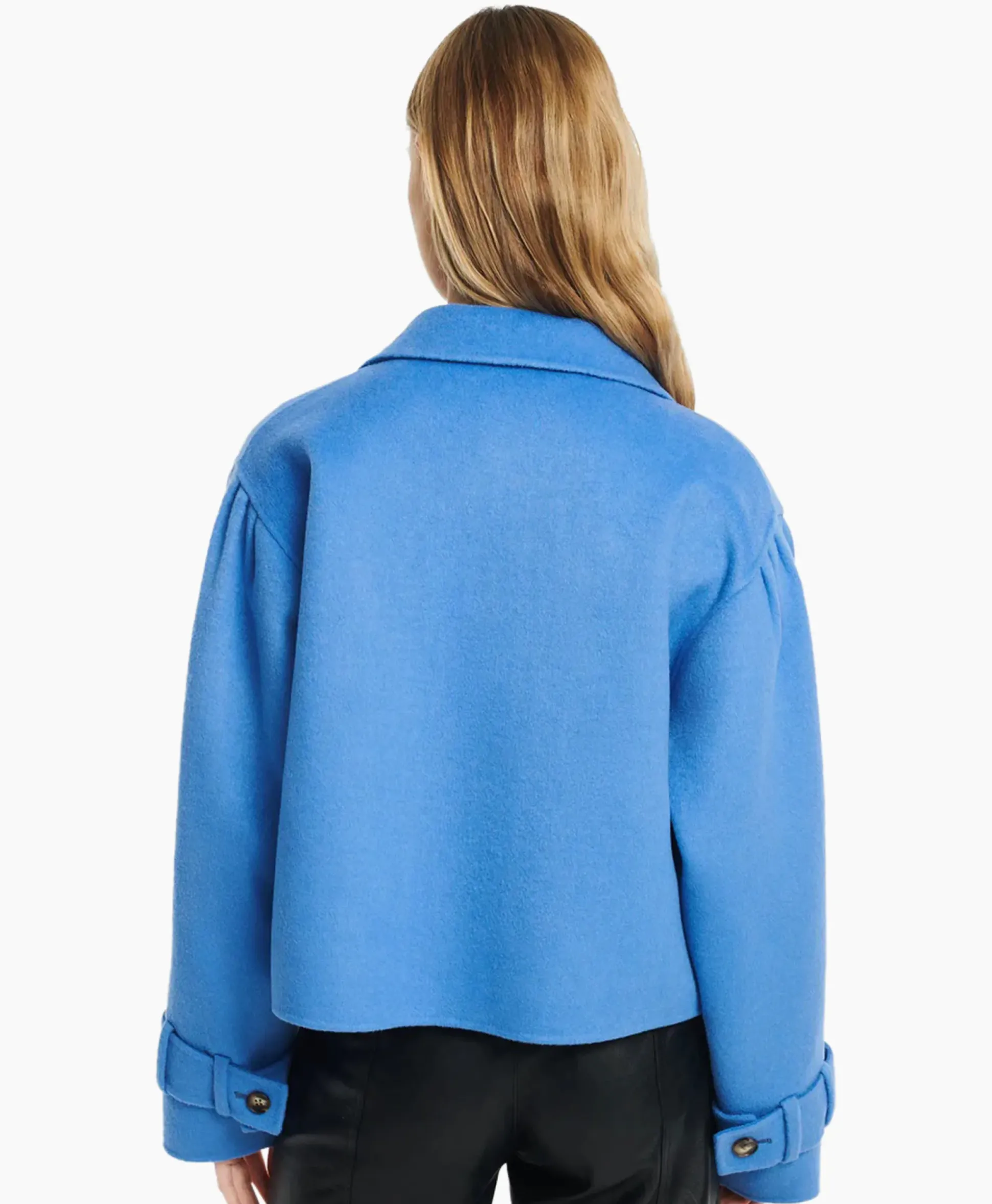 Studioar By Arma Mantel Catalana Wool Blend Blauw