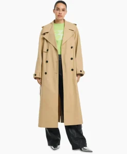 Studioar By Arma Trenchcoat Mexia Cotton Twill Beige