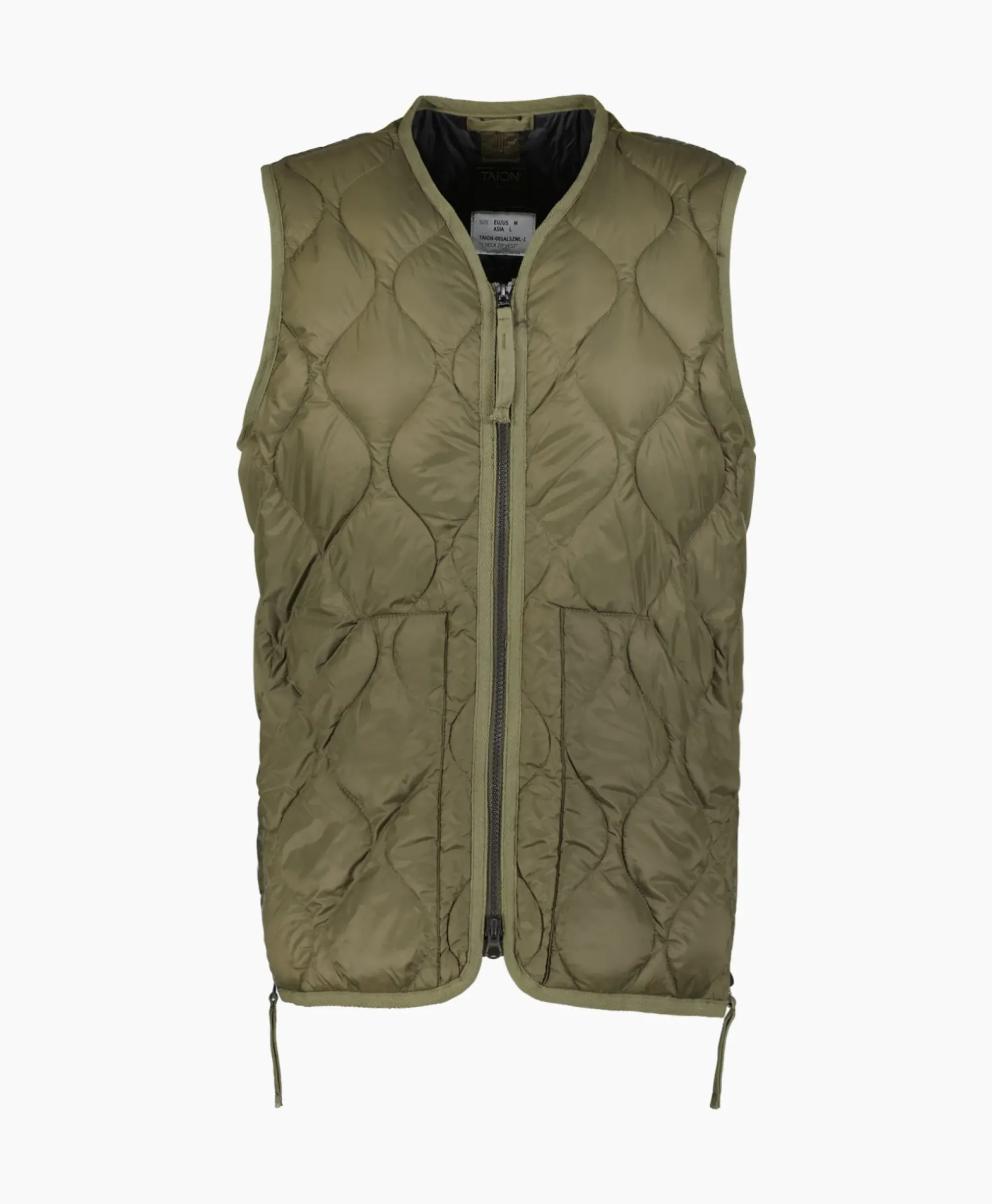 Taion Bodywarmer Military V Neck Olijf