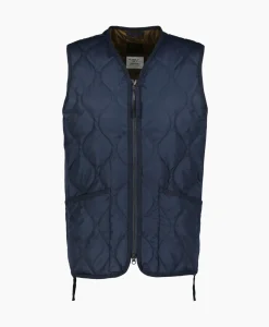 Taion Bodywarmer Military W-Zip V Neck Down Donker Blauw