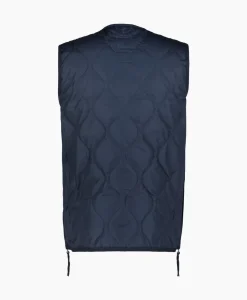 Taion Bodywarmer Military W-Zip V Neck Down Donker Blauw