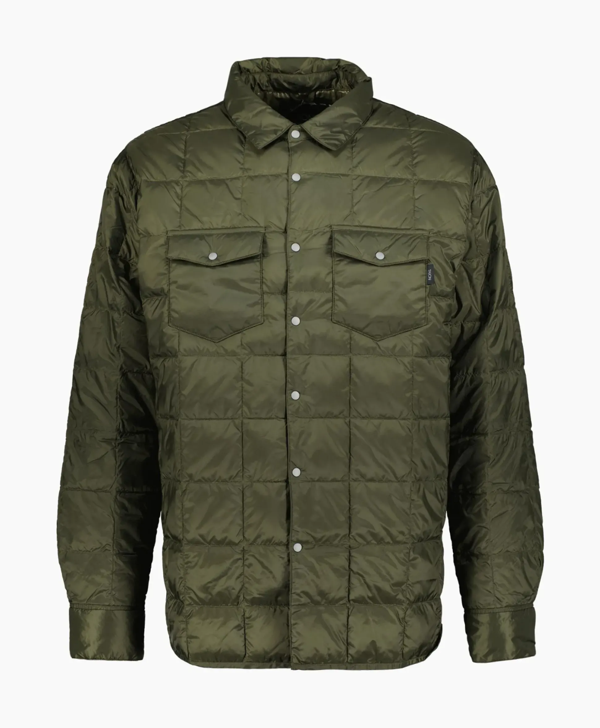 Taion Jack W-Pocket Down Shirts Donker Groen