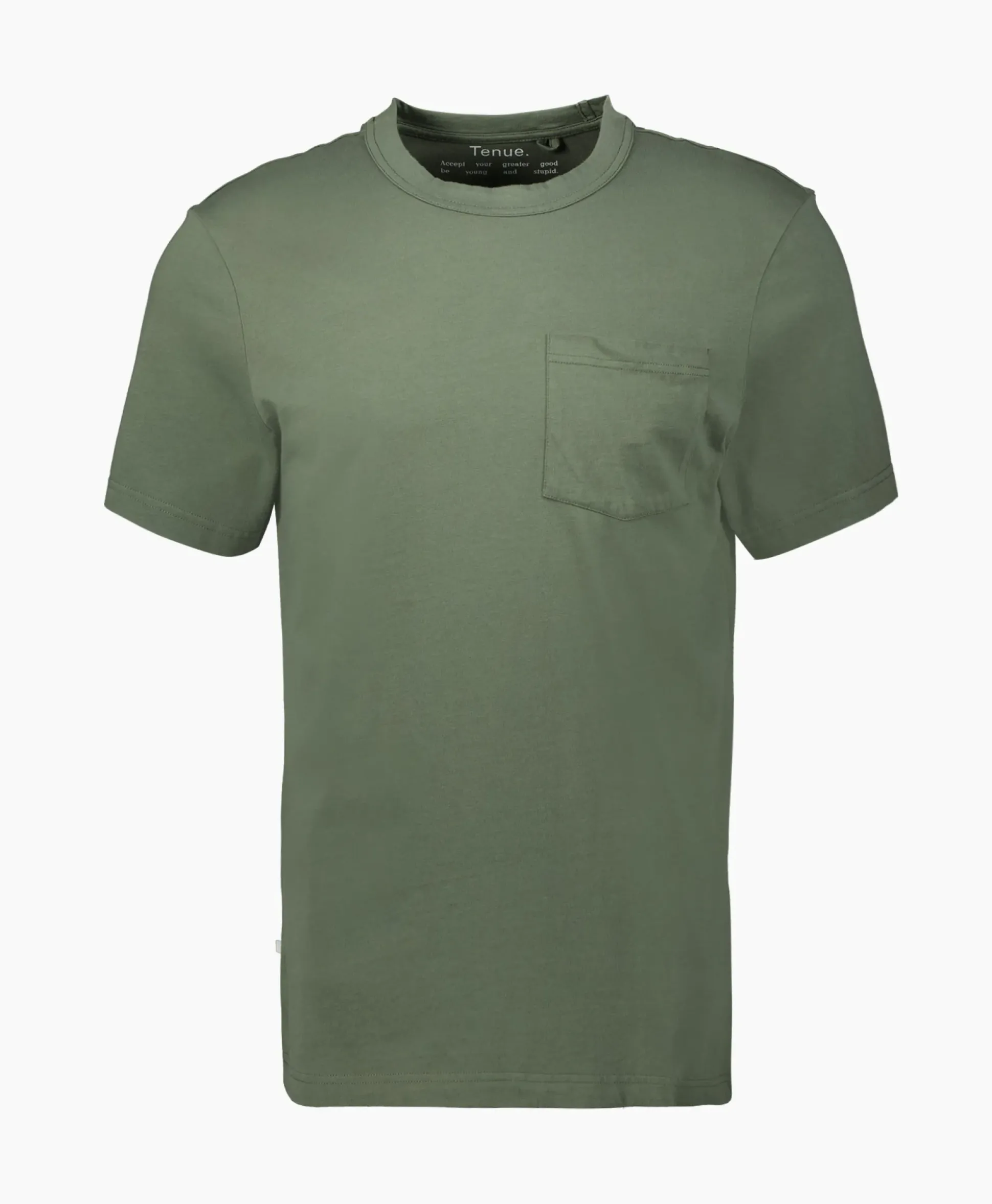 Tenue. T-Shirt Korte Mouw John Pocket Tee Khaki