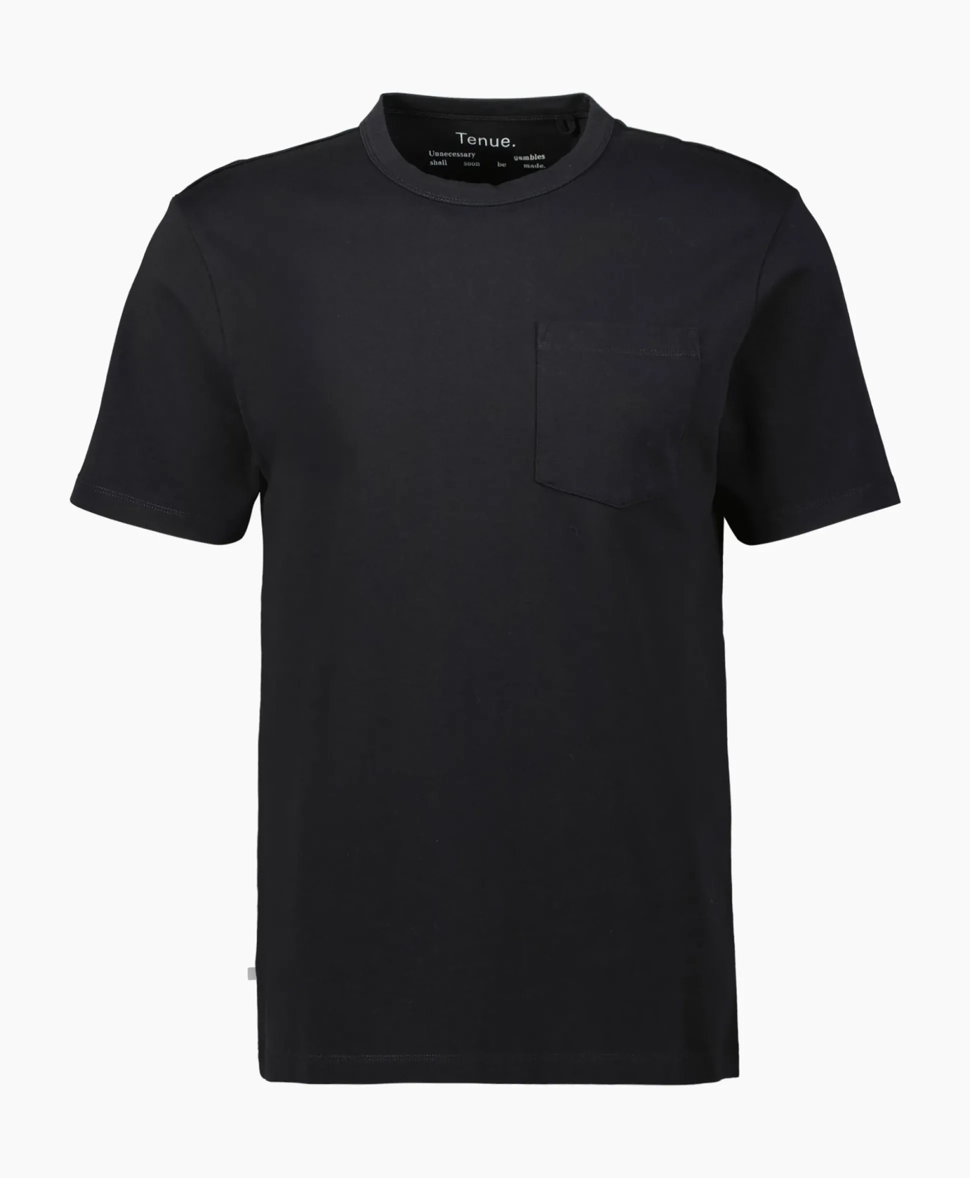 Tenue. T-Shirt Korte Mouw John Pocket Tee Zwart