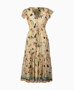 Ulla Johnson Midi Jurk Angelica Ecru