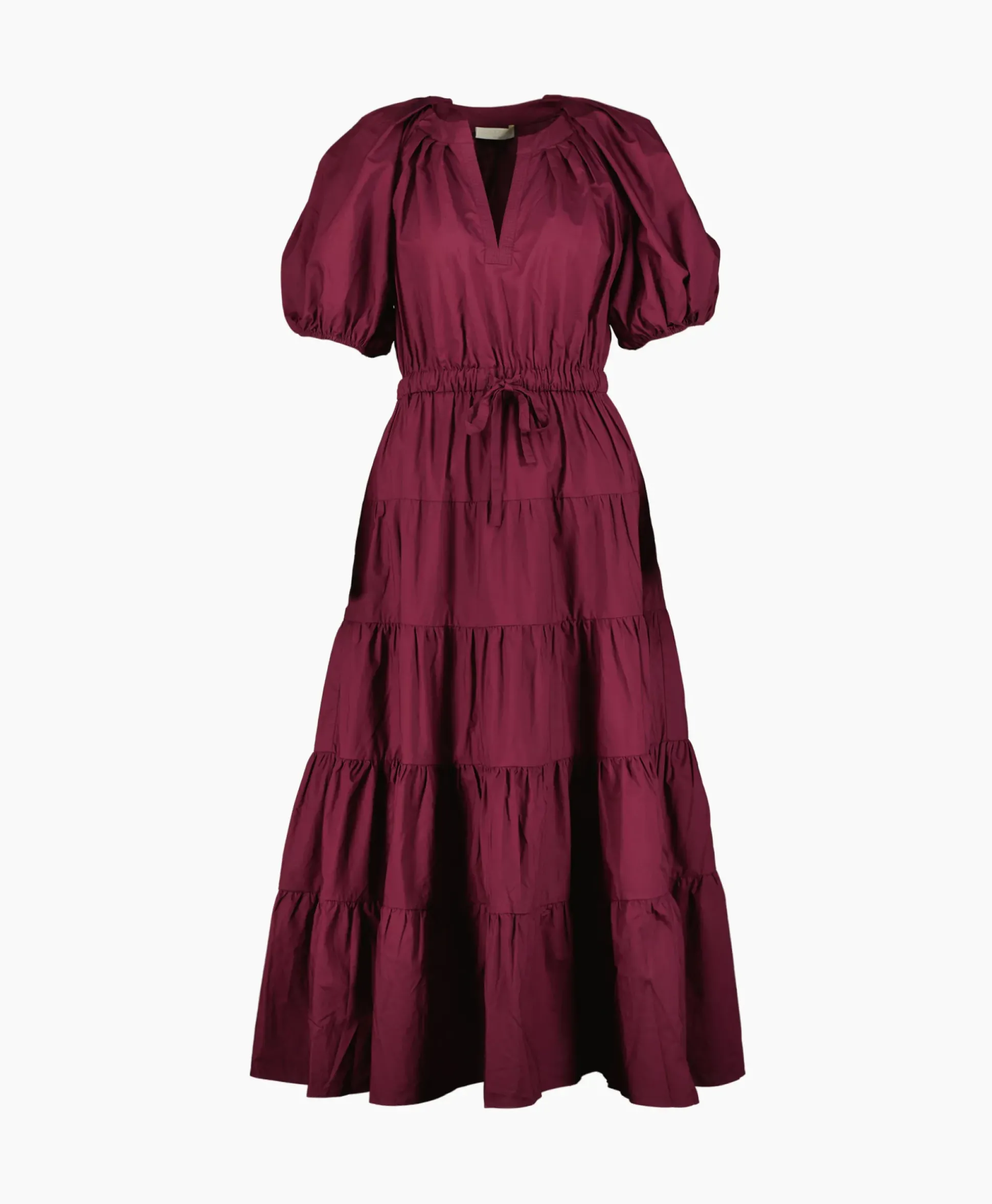 Ulla Johnson Midi Jurk Olina Bordeaux