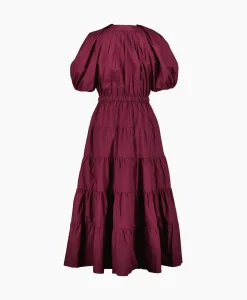 Ulla Johnson Midi Jurk Olina Bordeaux