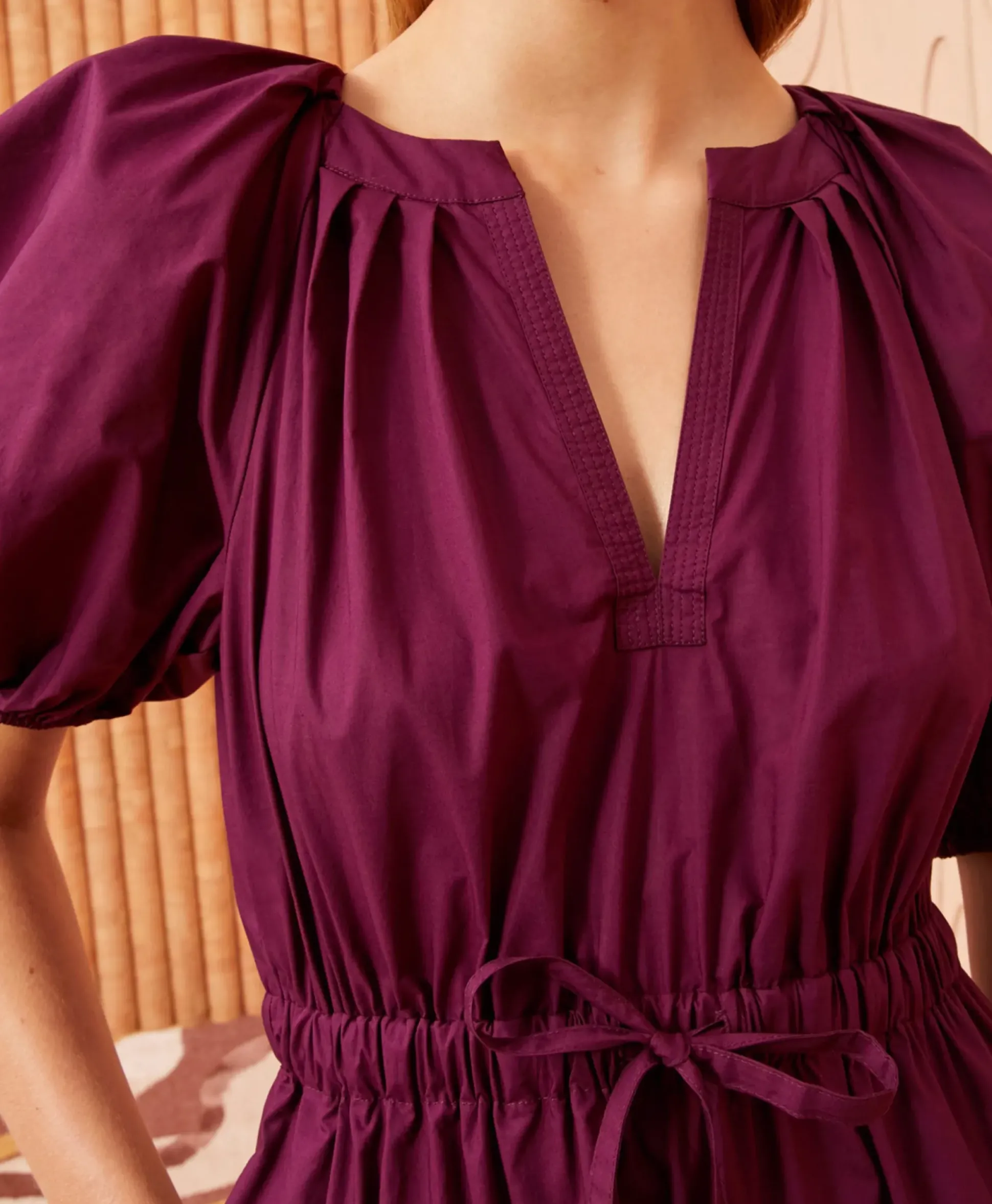 Ulla Johnson Midi Jurk Olina Bordeaux