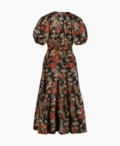 Ulla Johnson Midi Jurk Olina Bruin
