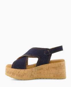 Via Vai Sandaal Met Hak Sissel Capri Blauw
