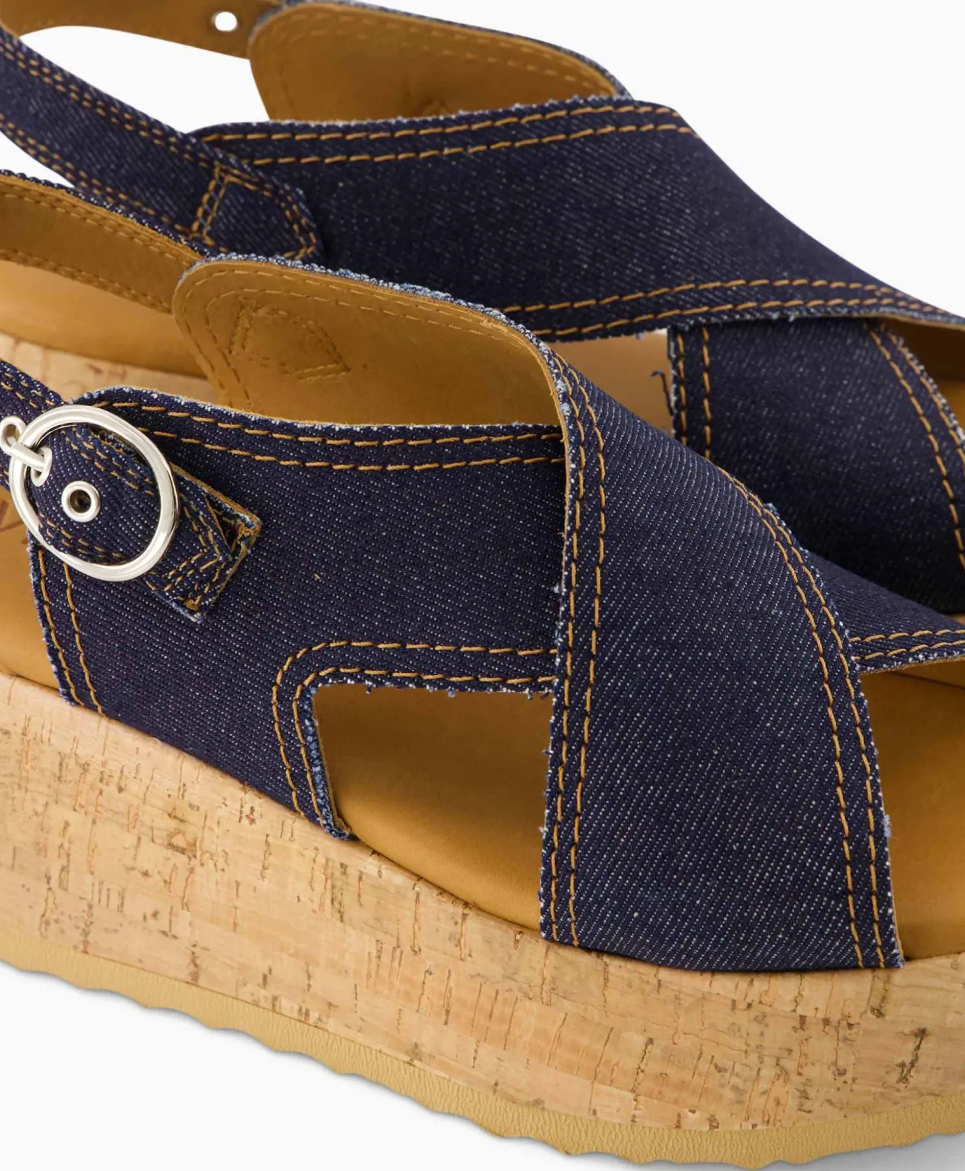 Via Vai Sandaal Met Hak Sissel Capri Blauw